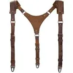 Hide & Groom, Hipster Style Suspenders with Adjustable Straps, Full Grain Leather, Handmade