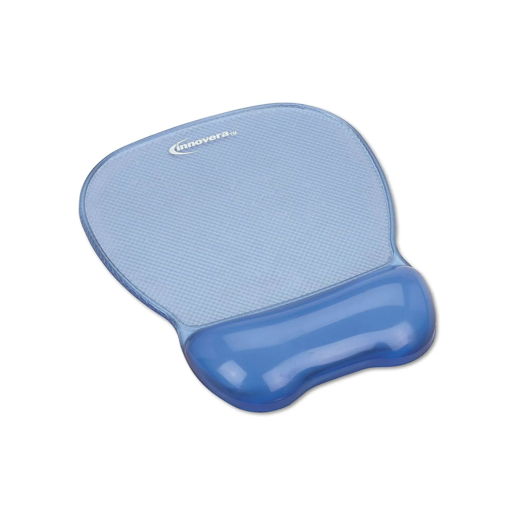 Mouse Pad with Gel Wrist Rest, 8.25 x 9.62, Blue