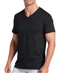 Jockey Men's T-shirts Classic V-Neck - 3 Pack, Black, L