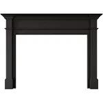 Modern Ember Lakeport 56" x 42" Wood Fireplace Mantel Surround Kit - Black