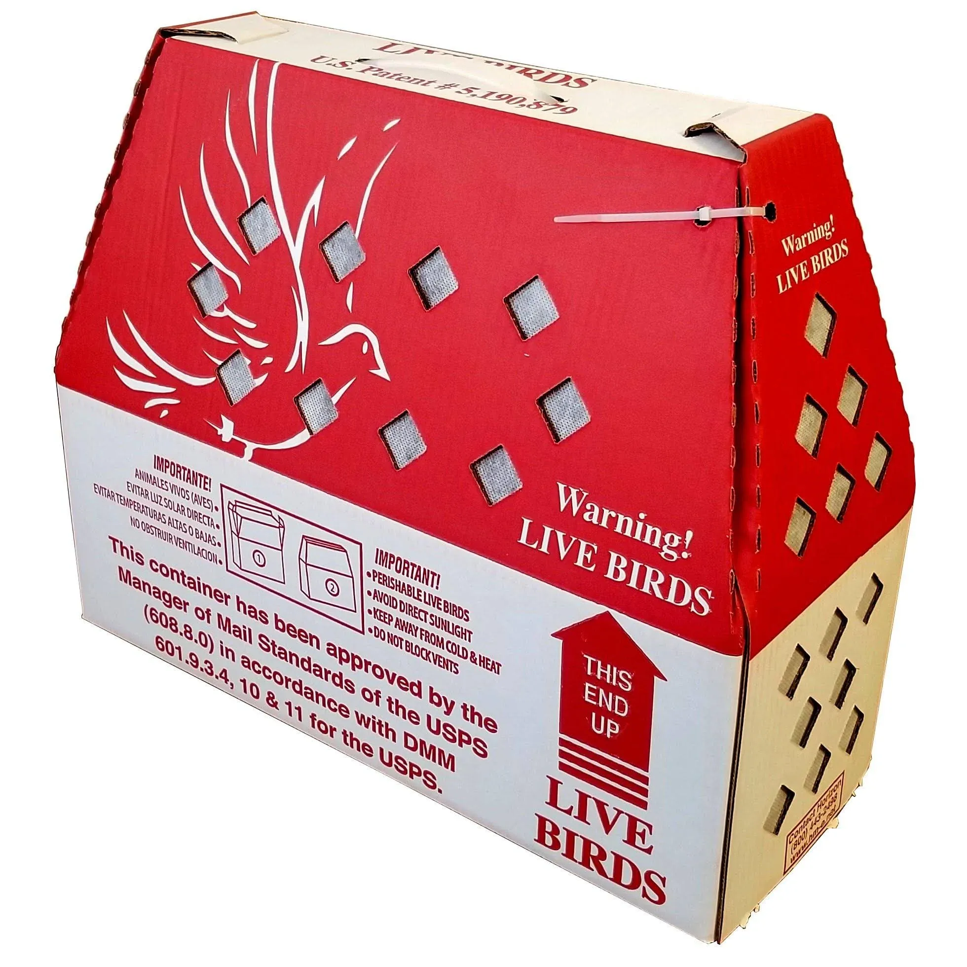 Pinnon Hatch Farms Lite Shipper Live Bird Shipping Boxes with Dividers (1 Box w/Divider)