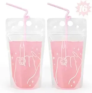 xo, Fetti Bachelorette Party Decorations Ring Finger Drink Pouches - 16 ct | Rose ...