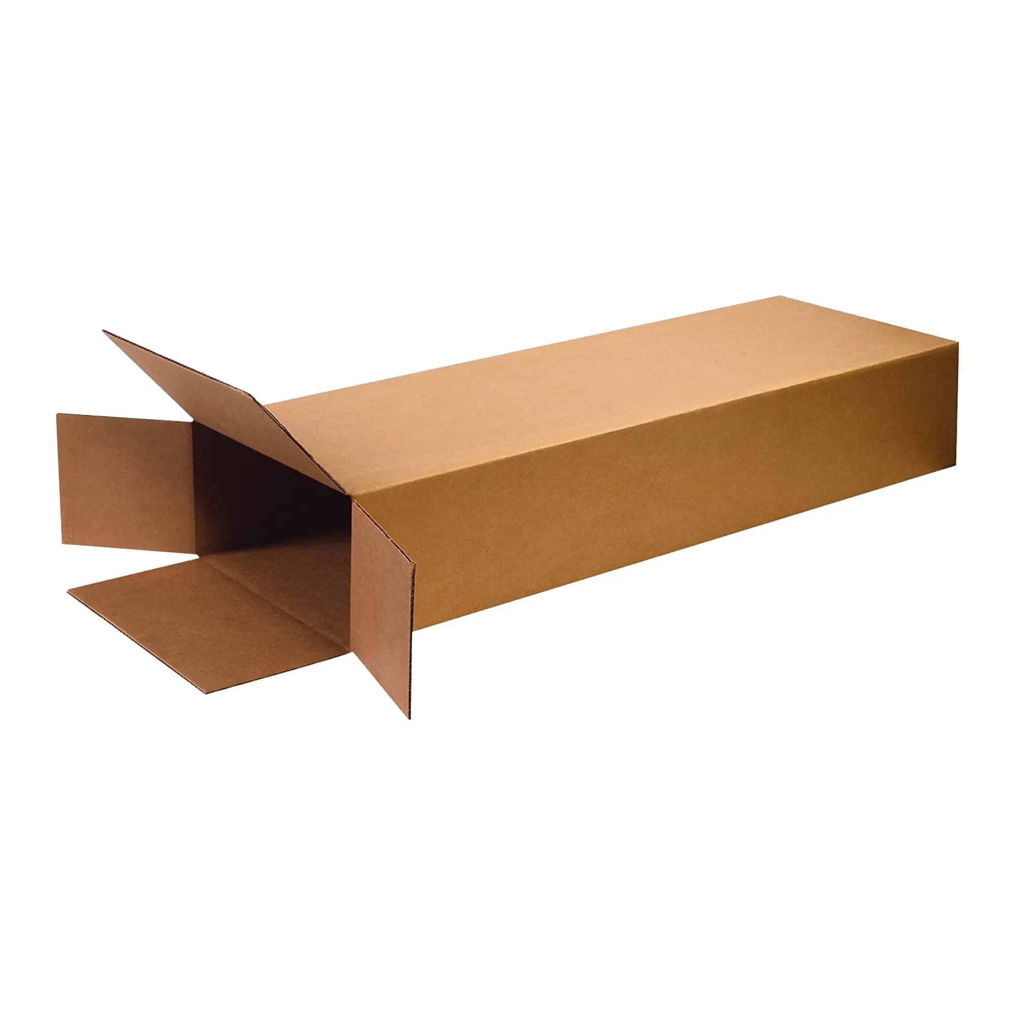 Boxes Fast BFHD18645FOL Guitar Cardboard Boxes, 18" x 6" x 45", Side Loading Corrugated, for Moving, Shipping, Package or Storage, Kraft (Pack of 5)