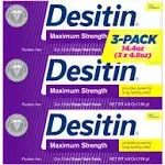 Desitin Maximum Strength Diaper Rash Cream 4.8 oz 40% Zinc Oxide Exp 07/24