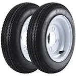 4.80-8 4.80x8 480-8 4.80-8 Trailer Tires with 8'' Rims, 4 Lug on 4'', Load Range C, 6PR