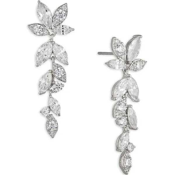 Nadri Women's Wren Cubic Zirconia Cluster Linear Earrings