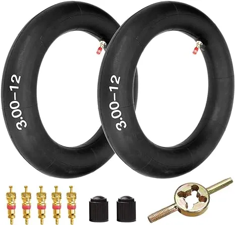 FVRITO 2.75 3.00-12 3.00X12 80/100-12 Inner Tube for Honda XR CRF 50 70 Kawasaki KLX 110 KX60 Suzuki DRZ110 DS80 JR80 RM50 RM60 TTR90 110E PW80 90-125cc Off Road Motocross Pit Dirt Bike 2 pcs