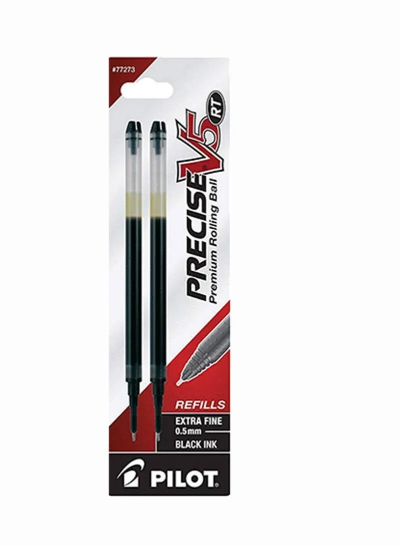 Value Pack of 6 - Pilot Precise V5 RT Liquid Ink Refill, 2-Pack for Retractable Rolling Ball Pens, Extra Fine Point, Black Ink (77273)