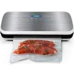 NutriChef PKVS Vacuum Sealer Machine Starter Set | Automatic Bag Sealer | Compact Food Saver Air Sealing System | Lab Tested Multi-Use Food Preservation System | Dry & Moist Food Modes | 12", SilverNutriChef PKVS Vacuum Sealer Machine Starter Set | Autom